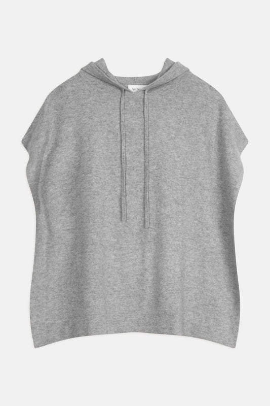 elsa poncho capuche nuage chiné 100% cachemire