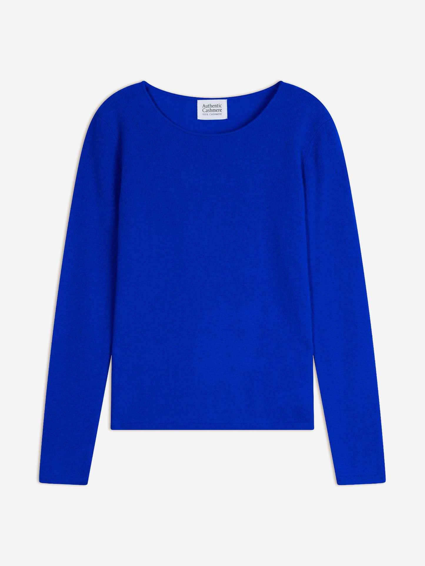 EPÉNA pull col rond bleu klein 100% cachemire