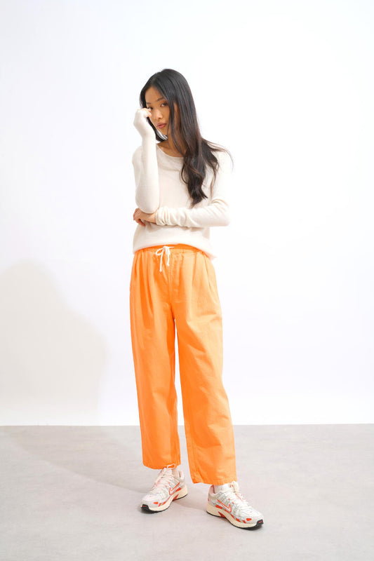 EPÉNA ivory round-neck sweater 100% cashmere