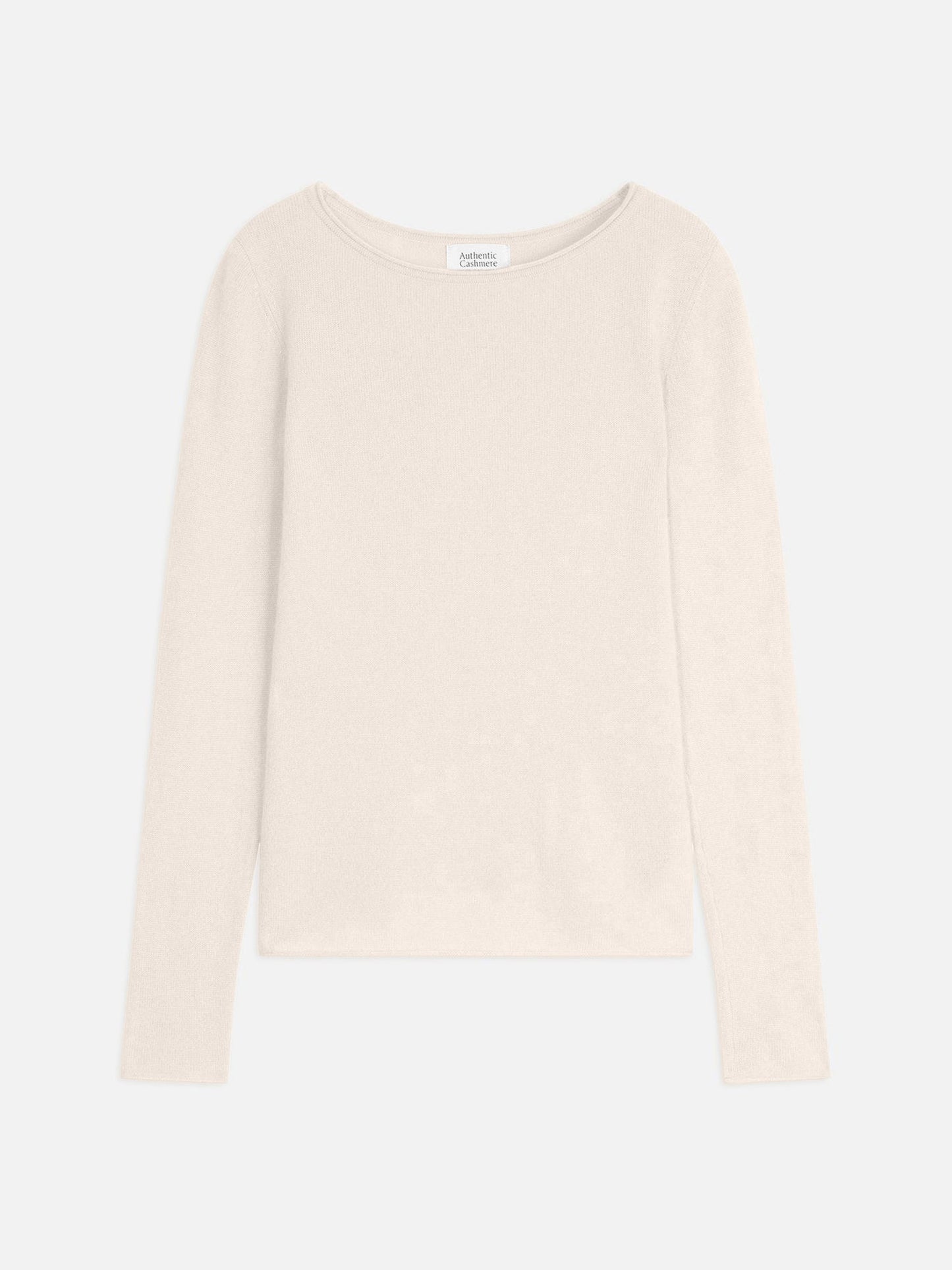 EPÉNA Elfenbein Rundhalspullover 100% Kaschmir