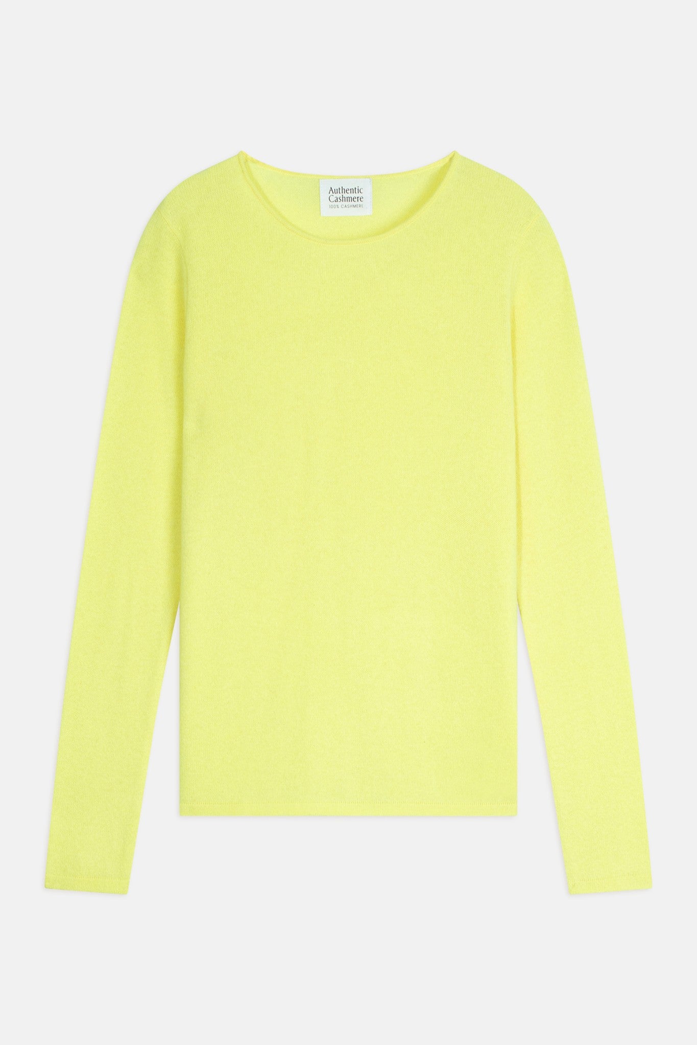 epéna pull col rond limonade fluo 100% cachemire
