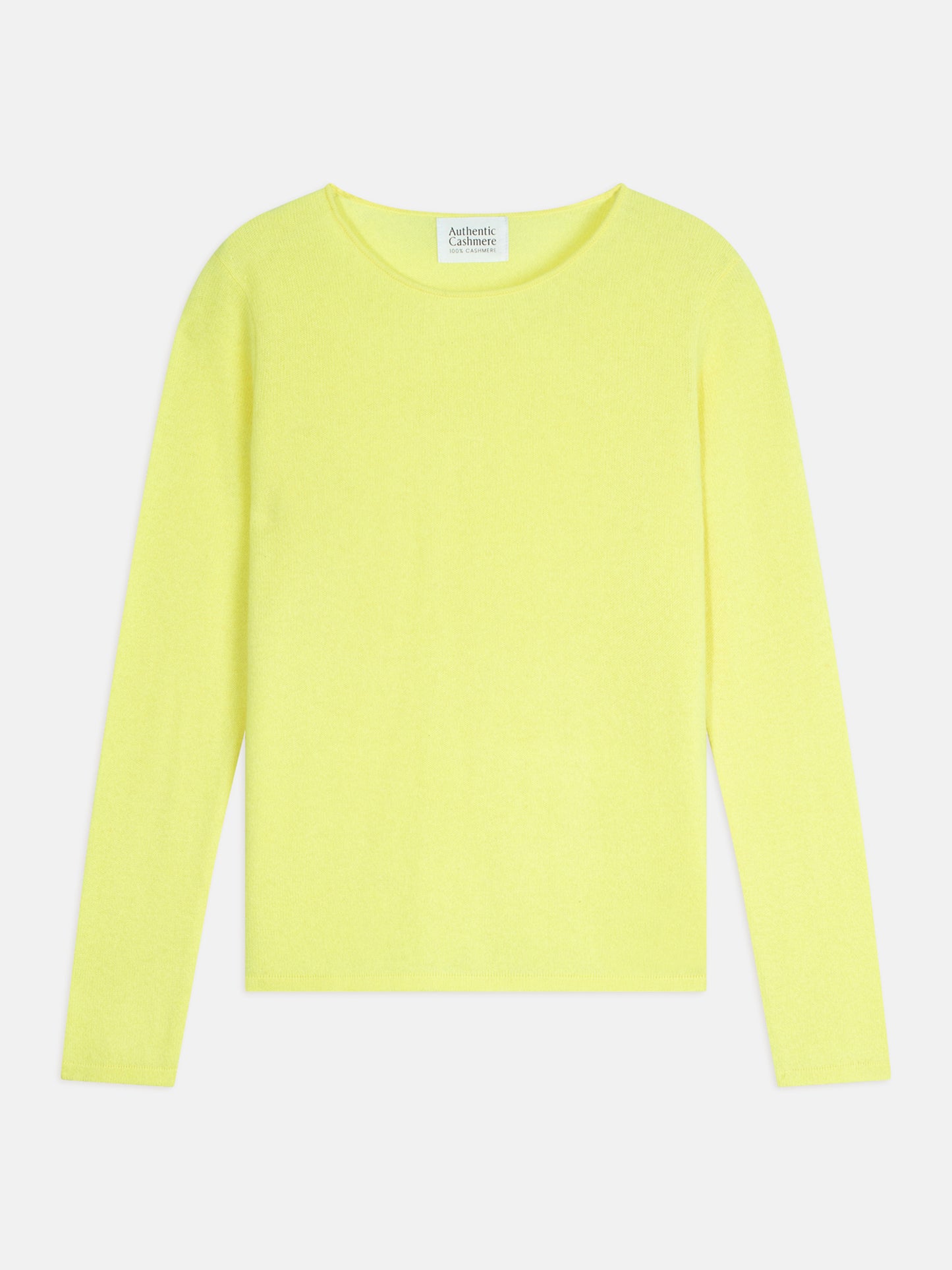 EPÉNA pull col rond limonade fluo 100% cachemire