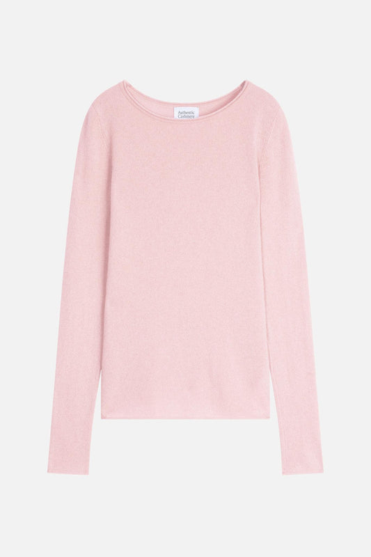 EPÉNA round-neck sweater powder 100% cashmere