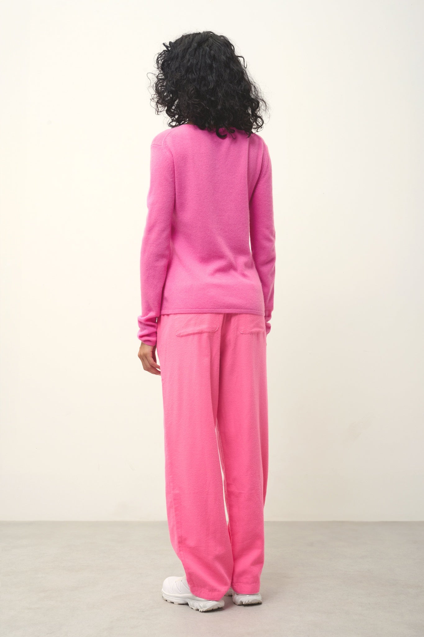 EPÉNA Pullover mit Rundhalsausschnitt rosa 100% Kaschmir