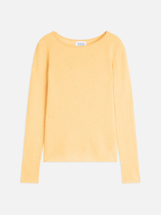 EPÉNA pull col rond vanille 100% cachemire