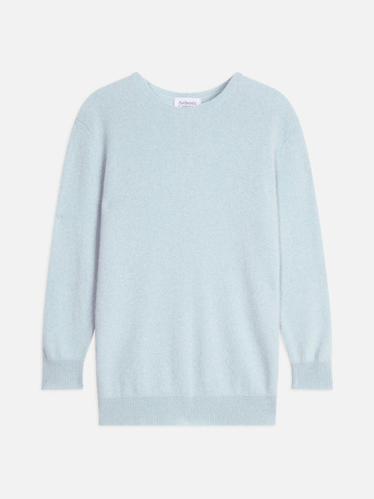 ESTARIS Pullover Rundhalsausschnitt geknöpft Rücken frostig 100% Kaschmir