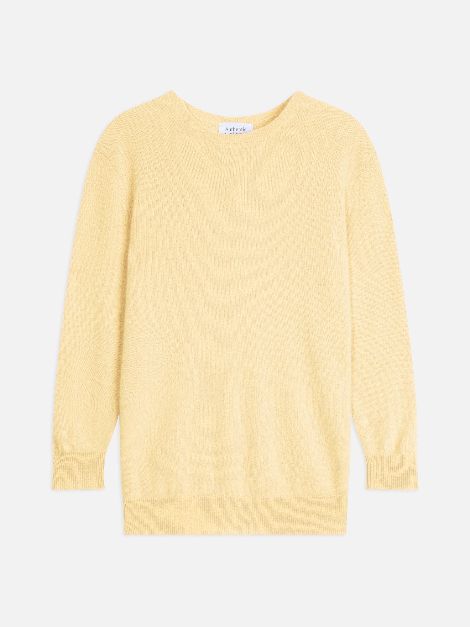 ESTARIS pull col rond boutonné dos limonade 100% cachemire