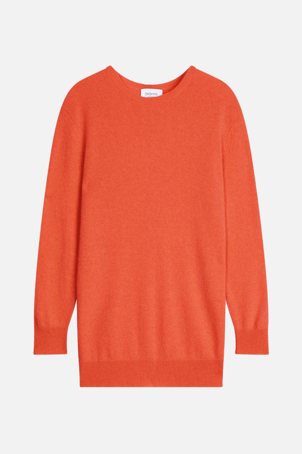ESTARIS Pullover Rundhalsausschnitt geknöpft Rücken orange 100% Kaschmir