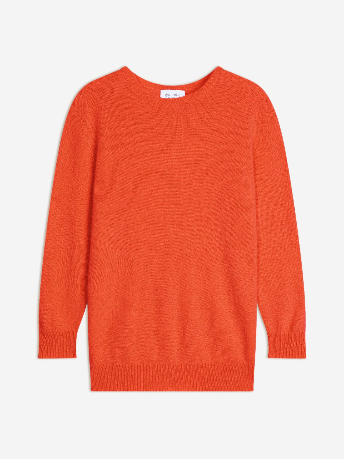 ESTARIS Pullover Rundhalsausschnitt geknöpft Rücken orange 100% Kaschmir