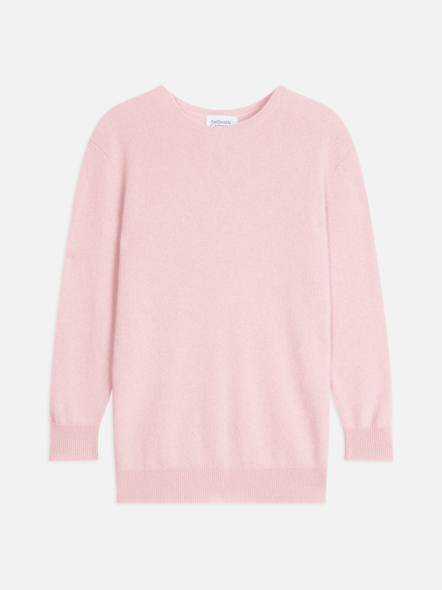 ESTARIS Rundhalspullover mit geknöpfter Rückseite, Puder, 100% Kaschmir