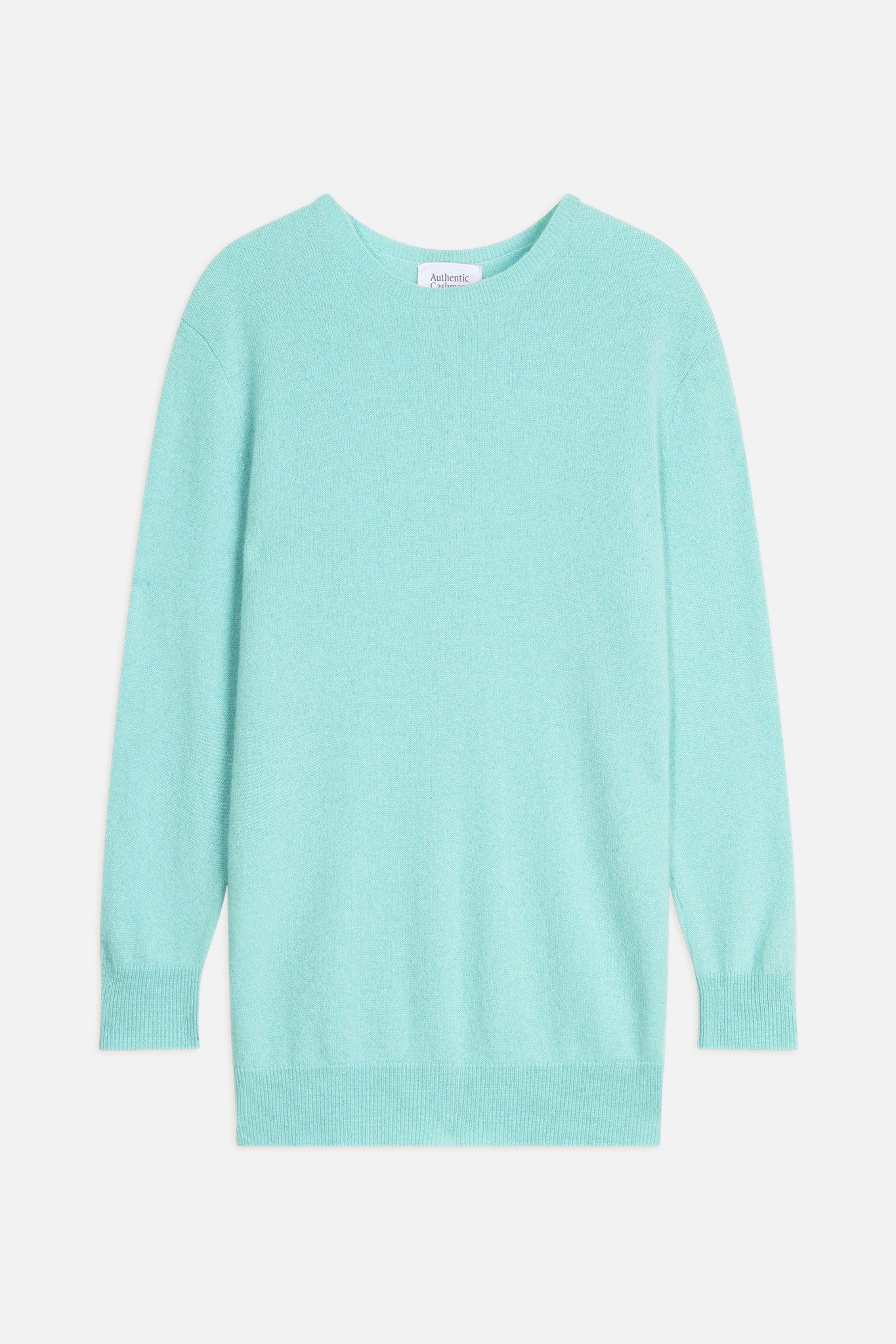 estaris pull col rond boutonné dos vert opaline 100% cachemire