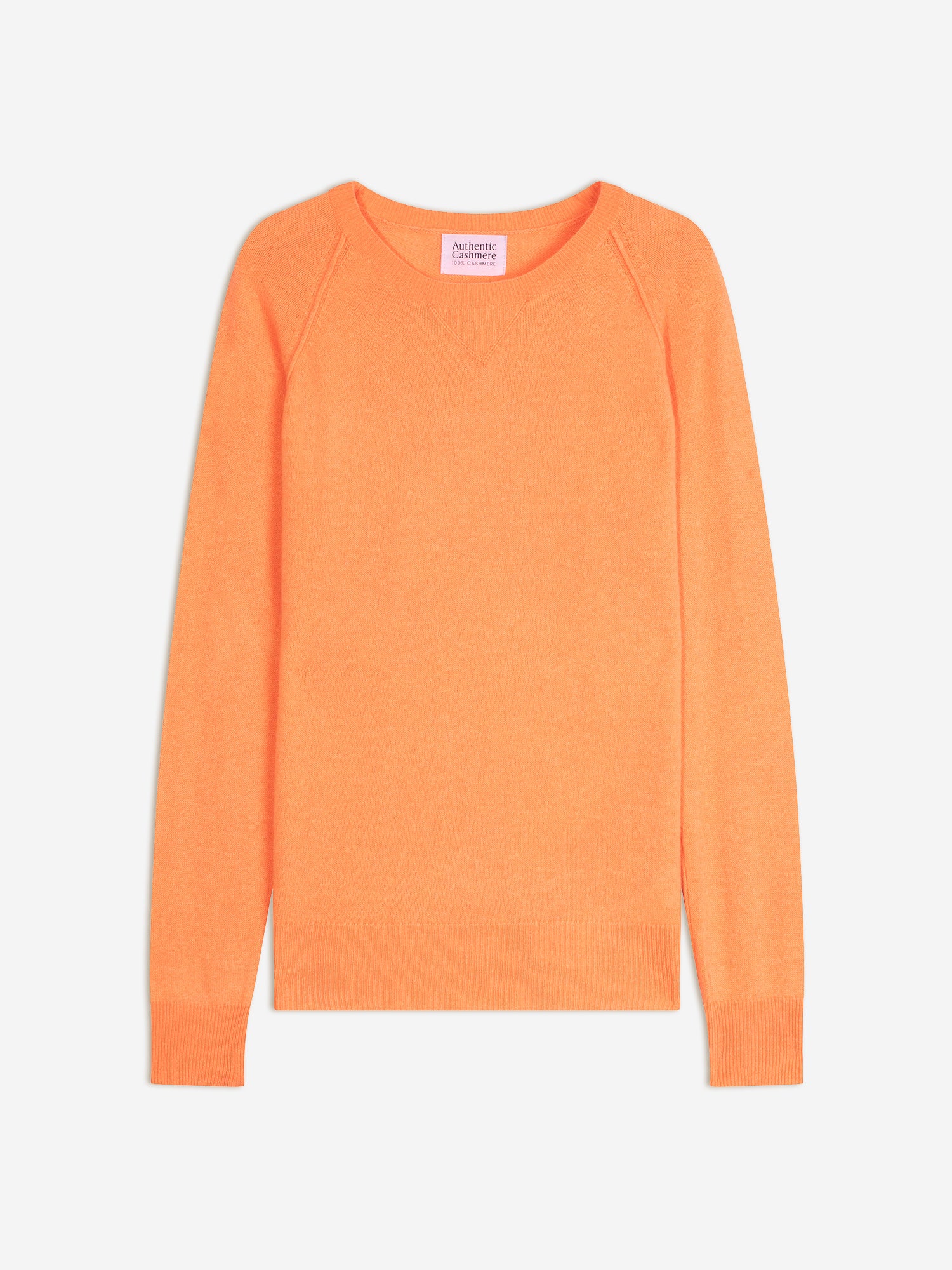 ETRET pull col rond agrume 100% cachemire