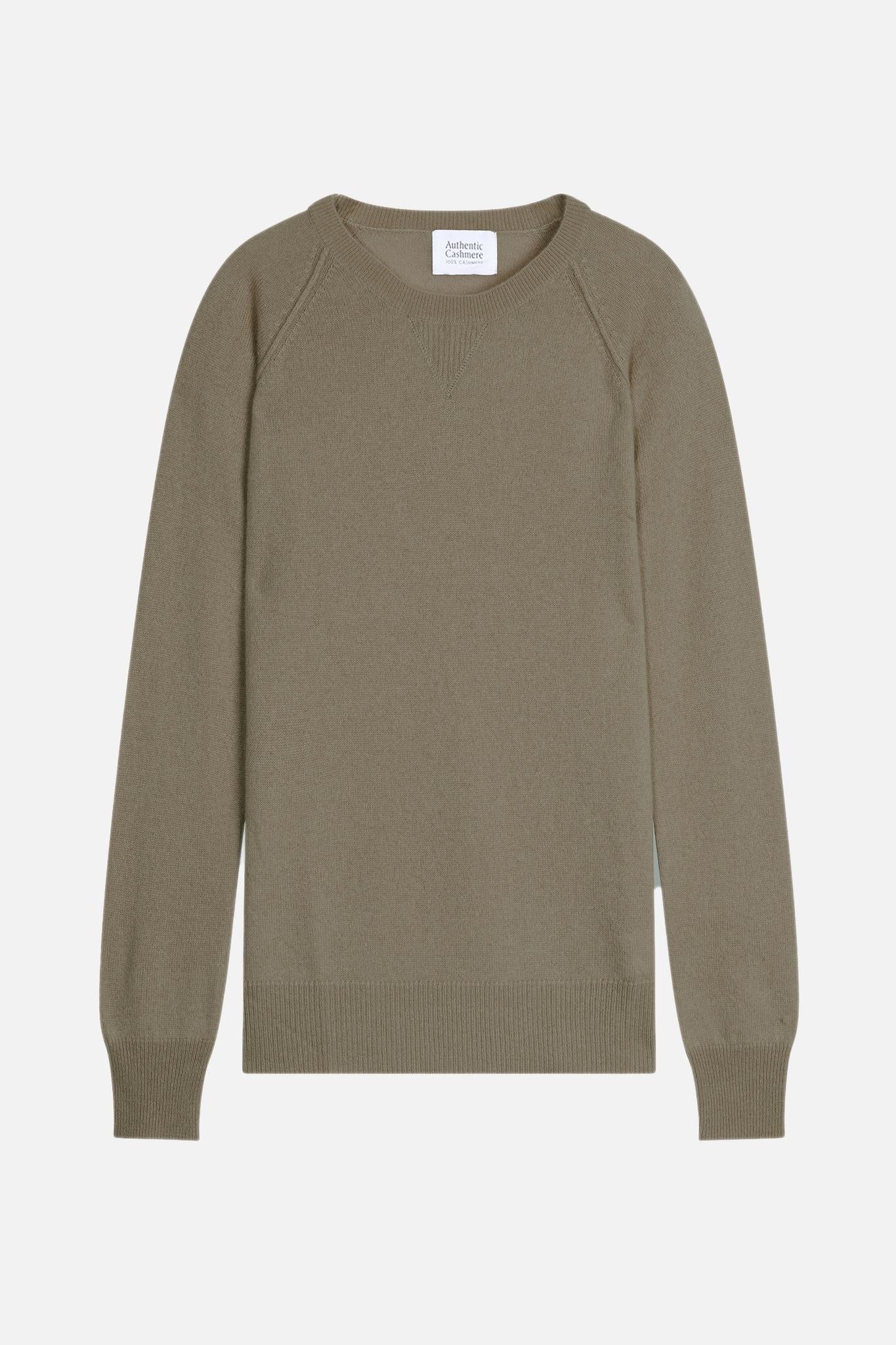ETRET army round-neck sweater 100% cashmere