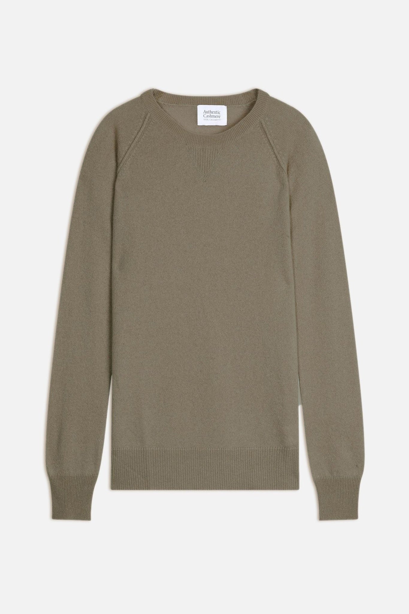 ETRET army round-neck sweater 100% cashmere