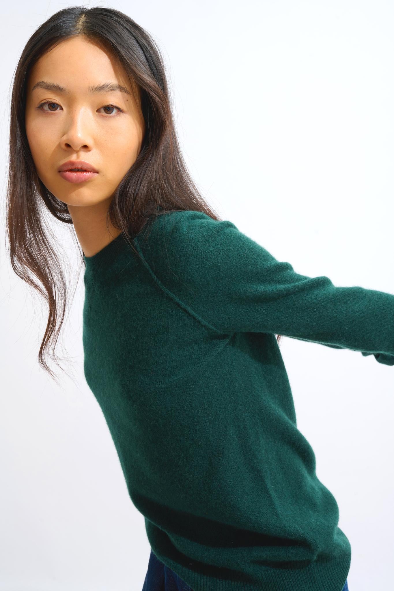 ETRET cypress round-neck sweater 100% cashmere