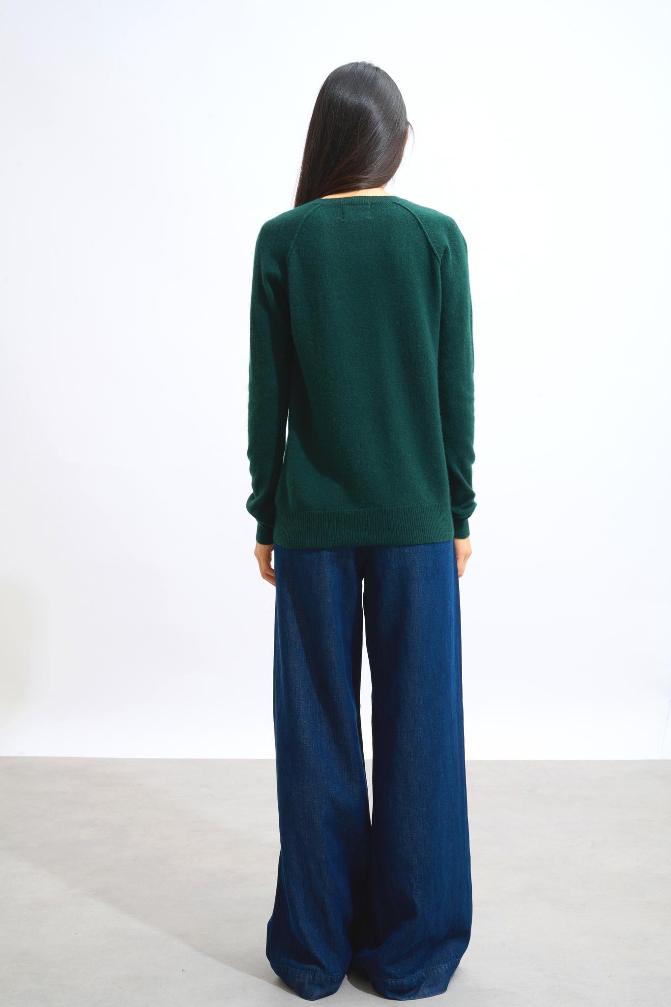 ETRET cypress round-neck sweater 100% cashmere