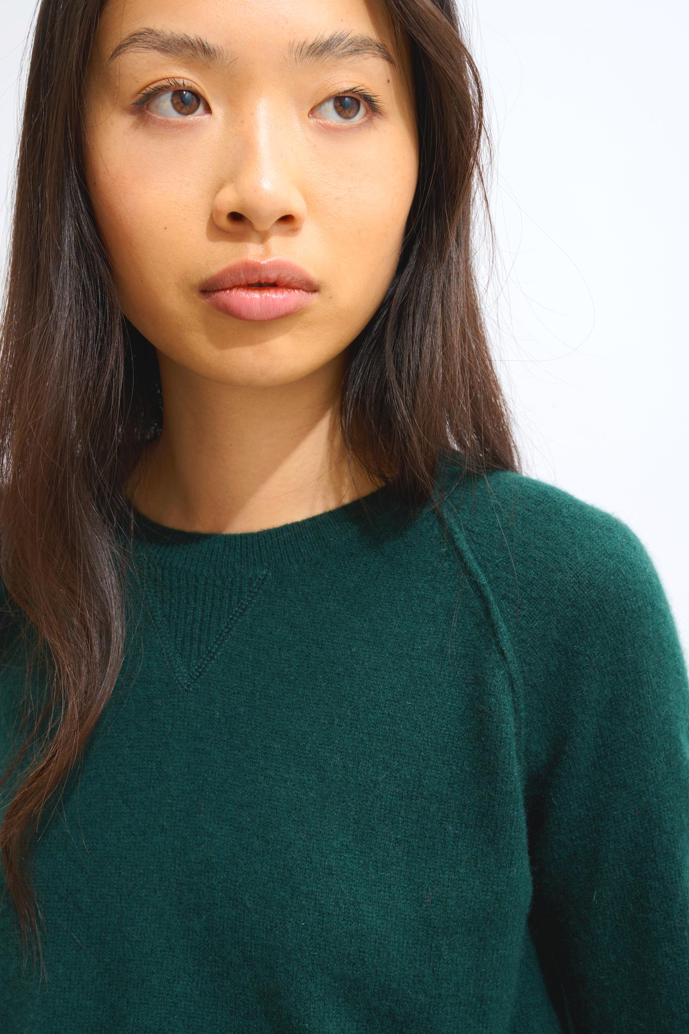 ETRET cypress round-neck sweater 100% cashmere