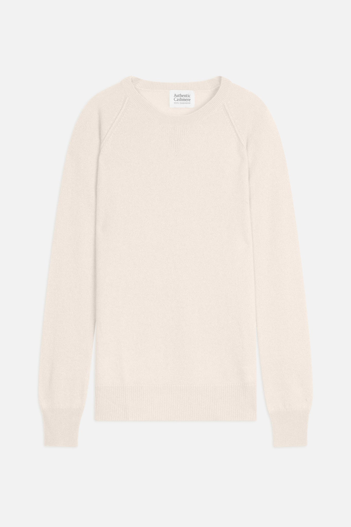 etret pull col rond ivoire 100% cachemire