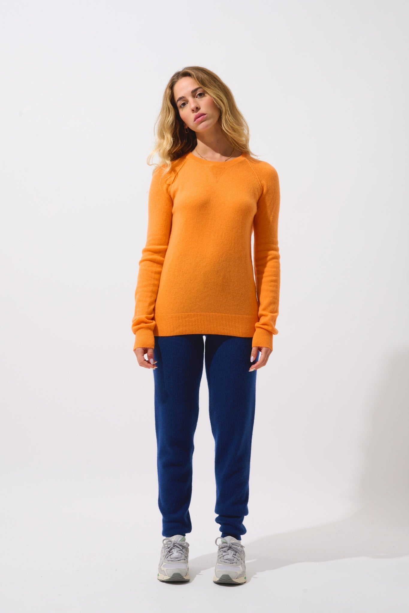 ETRET pull col rond melon 100% cachemire