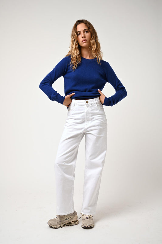 ETRET ultramarine round-neck sweater 100% cashmere