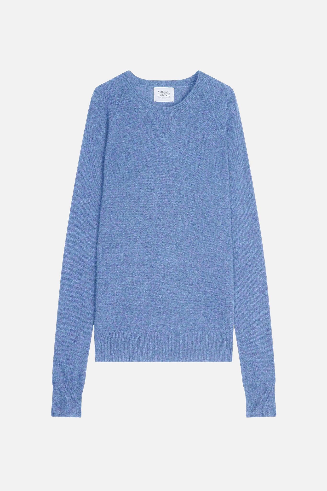 ETRET pull col rond sky 100% cachemire