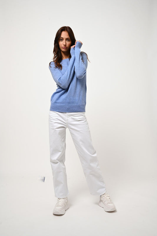 ETRET sky 100% cashmere round-neck sweater