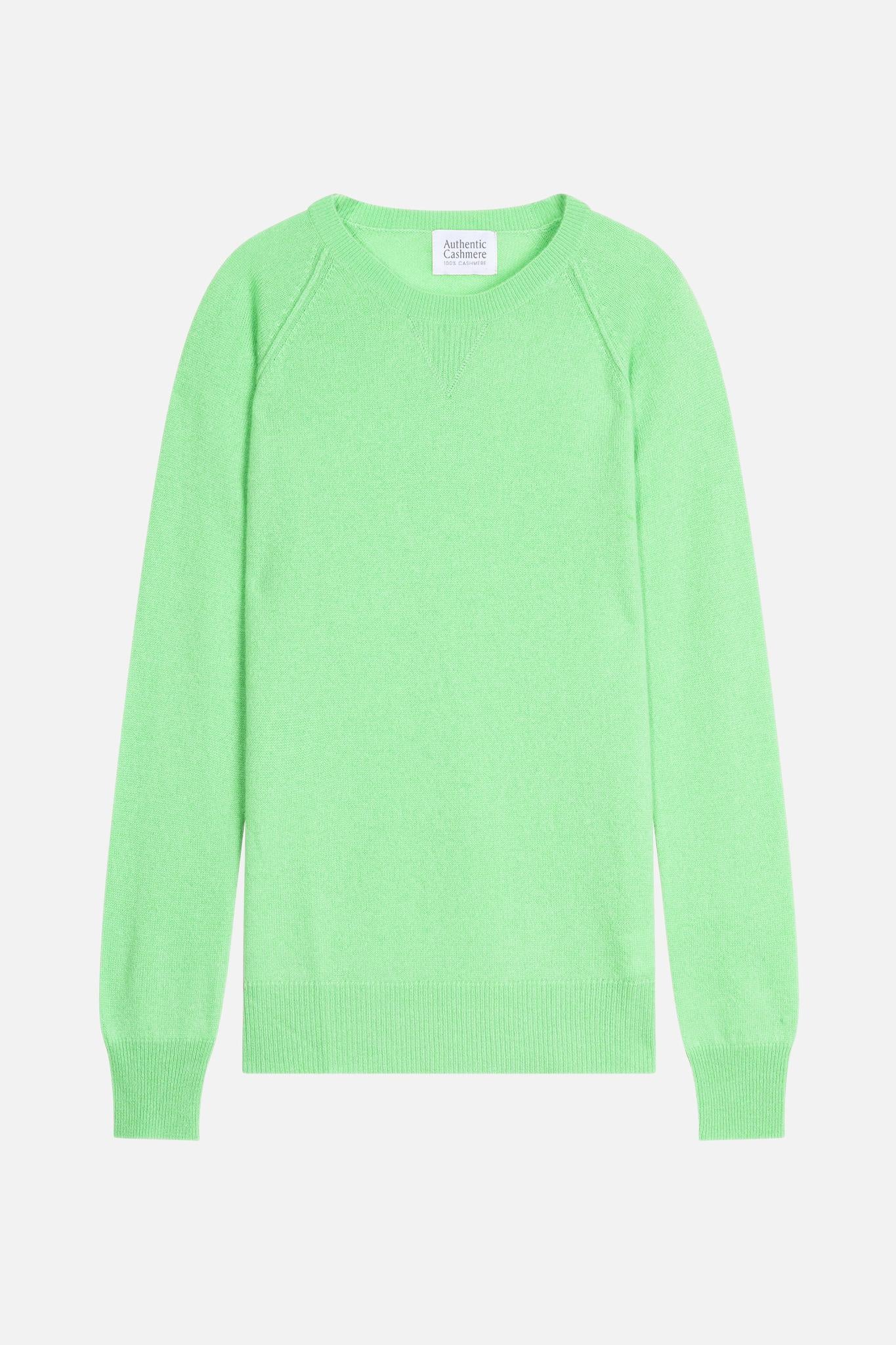 ETRET pull col rond tilleul 100% cachemire