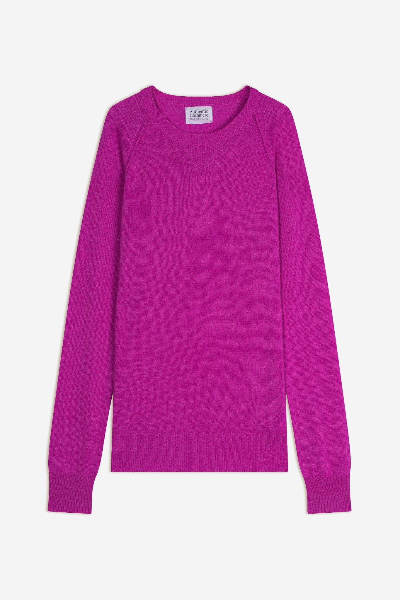 etret pull col rond violet fluo 100% cachemire