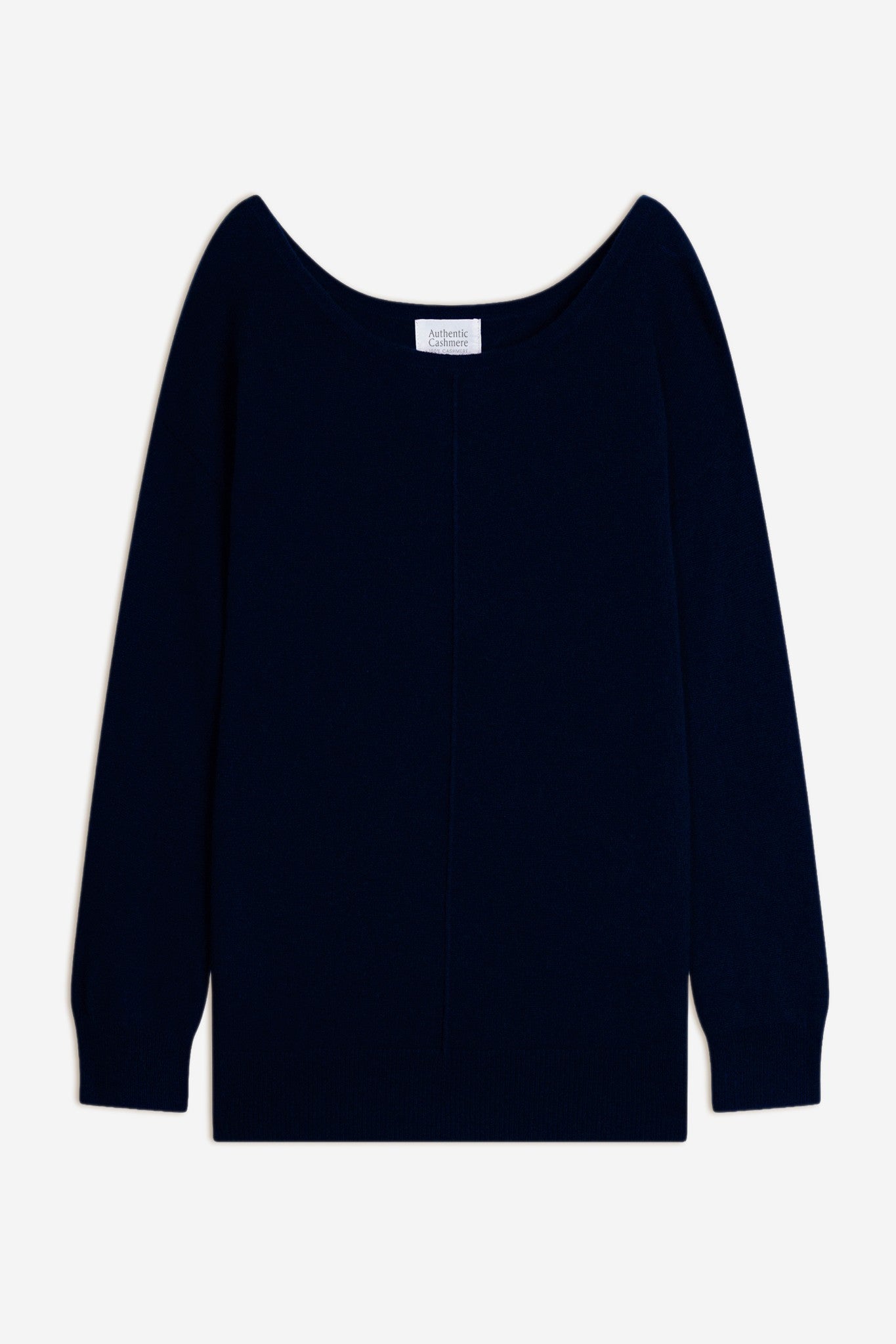 faraut pull col rond navy 100% cachemire