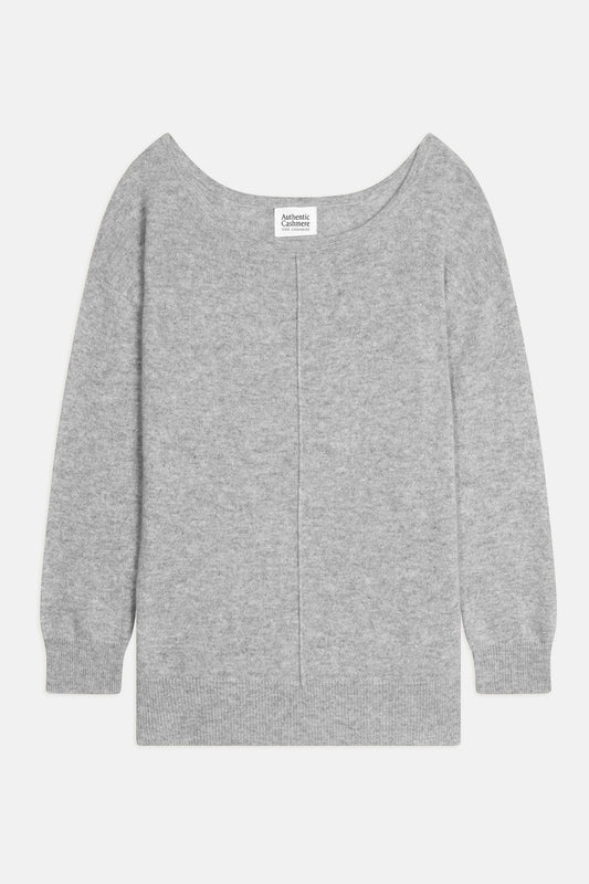 faraut pull col rond nuage chiné 100% cachemire