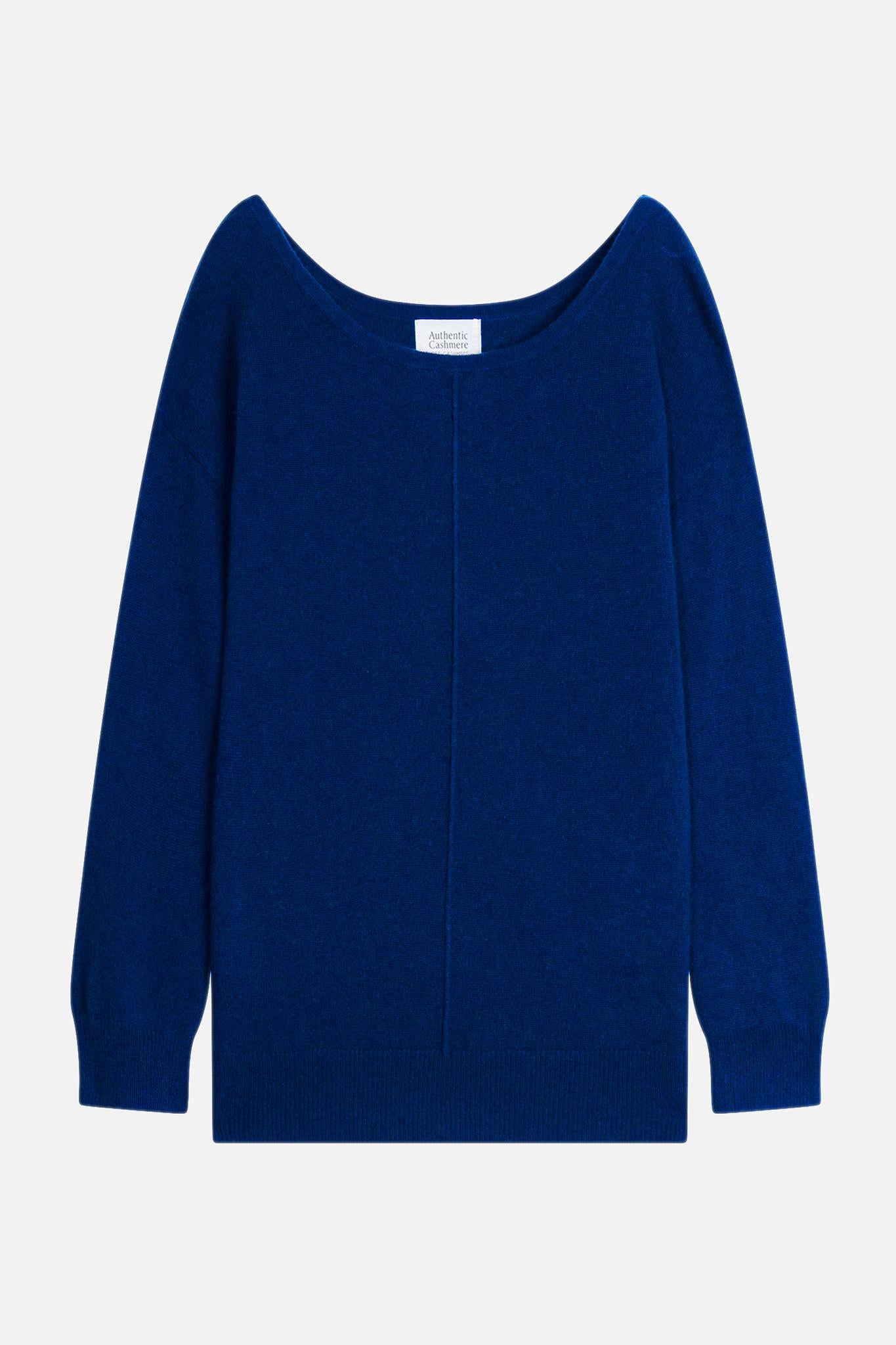 FARAUT ultramarine round-neck sweater 100% cashmere