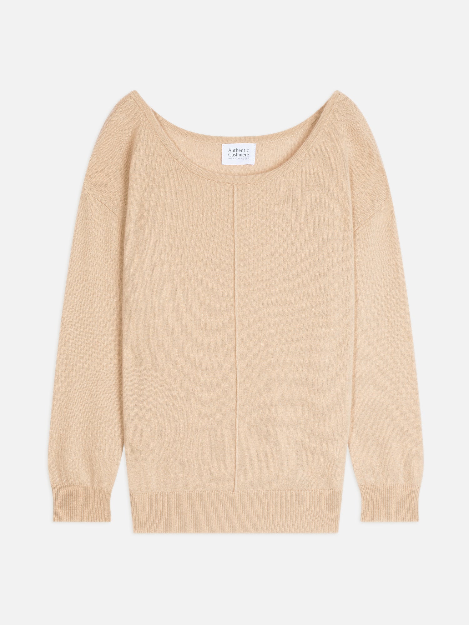 FARAUT pull col rond sable 100% cachemire