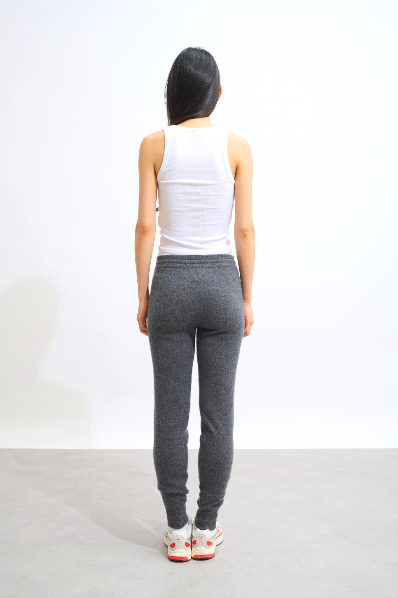 FERRAND Anthrazit meliert Jogginghose 100% Kaschmir