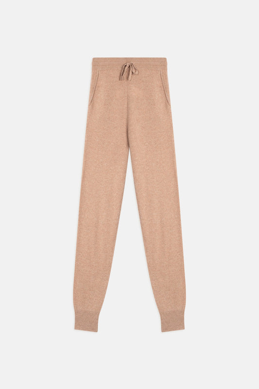 ferrand jogging camel chiné 100% cachemire