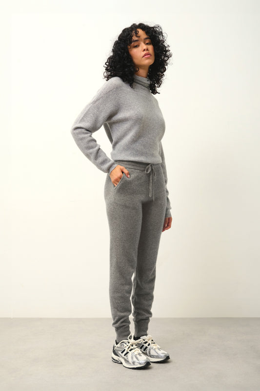 FERRAND jogging flanelle chiné 100% cachemire