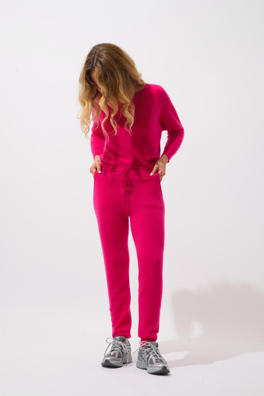 FERRAND fuchsia jogging suit 100% cashmere