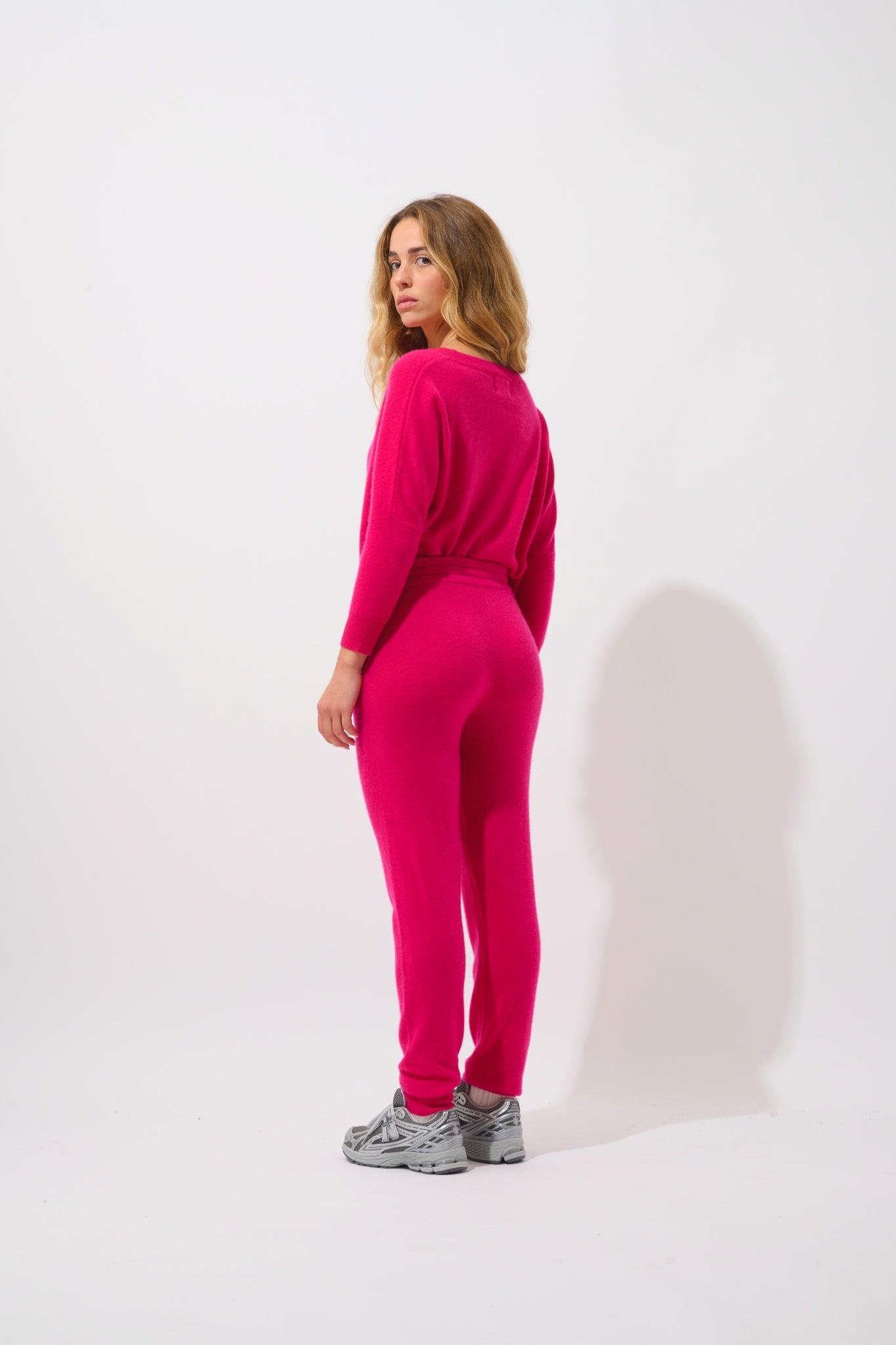 FERRAND jogging fuchsia 100% cachemire