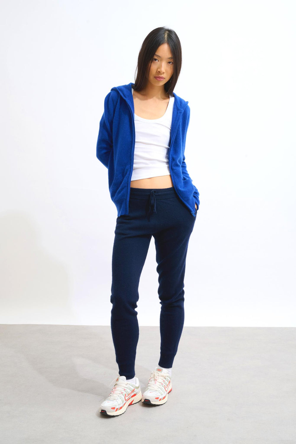 FERRAND jogging suit navy 100% cashmere