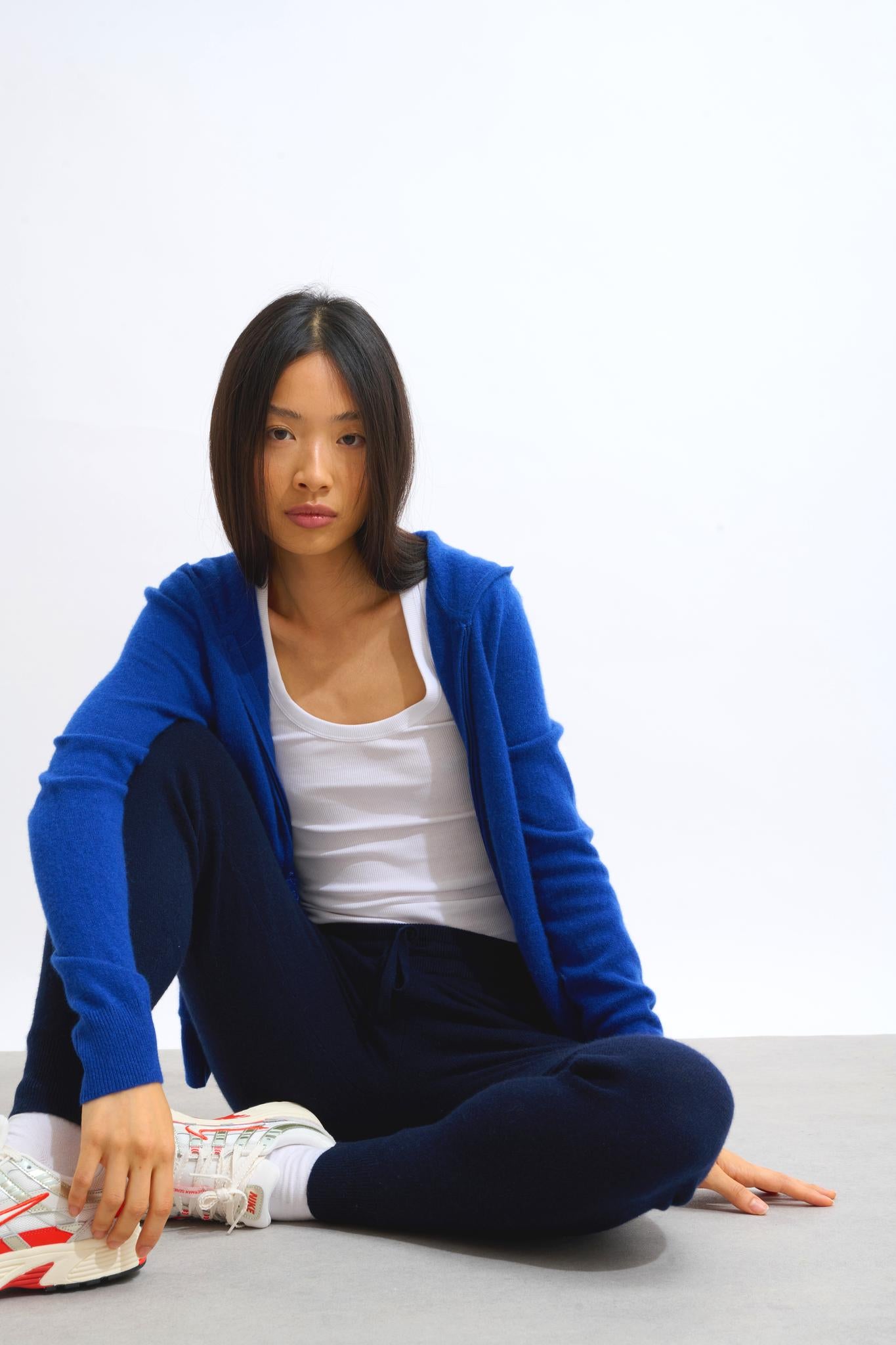 FERRAND jogging suit navy 100% cashmere