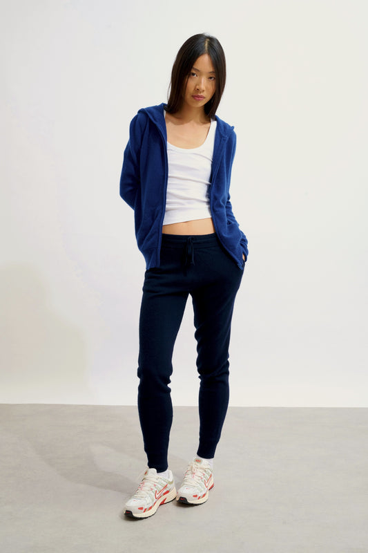 FERRAND jogging navy 100% cachemire