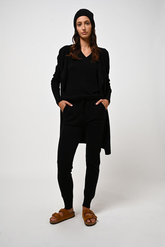 FERRAND black jogging suit 100% cashmere