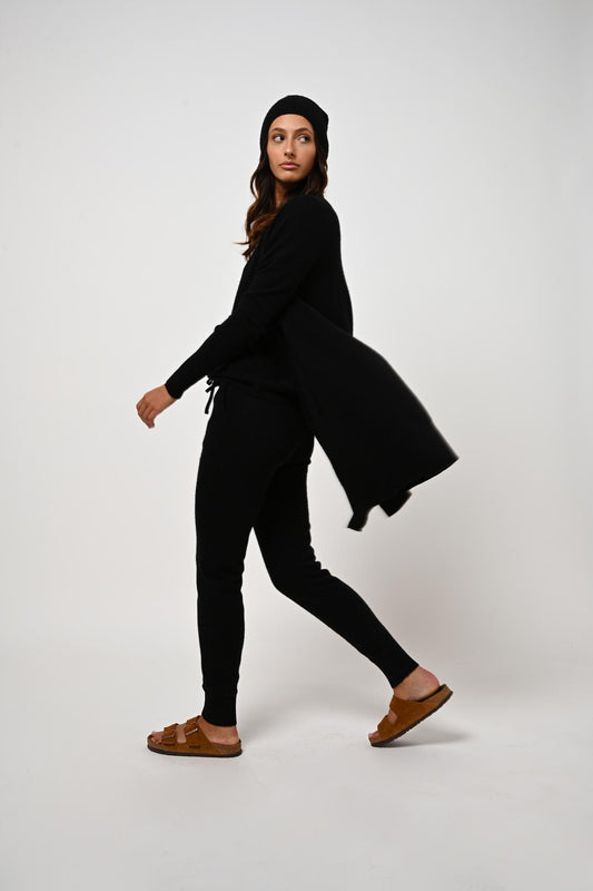 FERRAND black jogging suit 100% cashmere