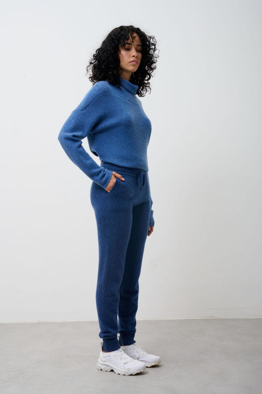 FERRAND jogging suit ocean 100% cashmere
