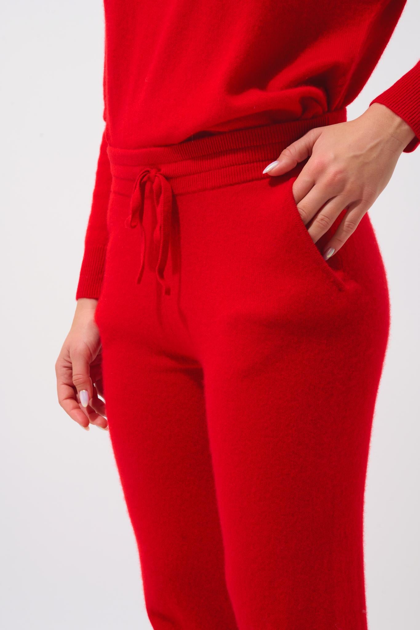 FERRAND red jogging suit 100% cashmere