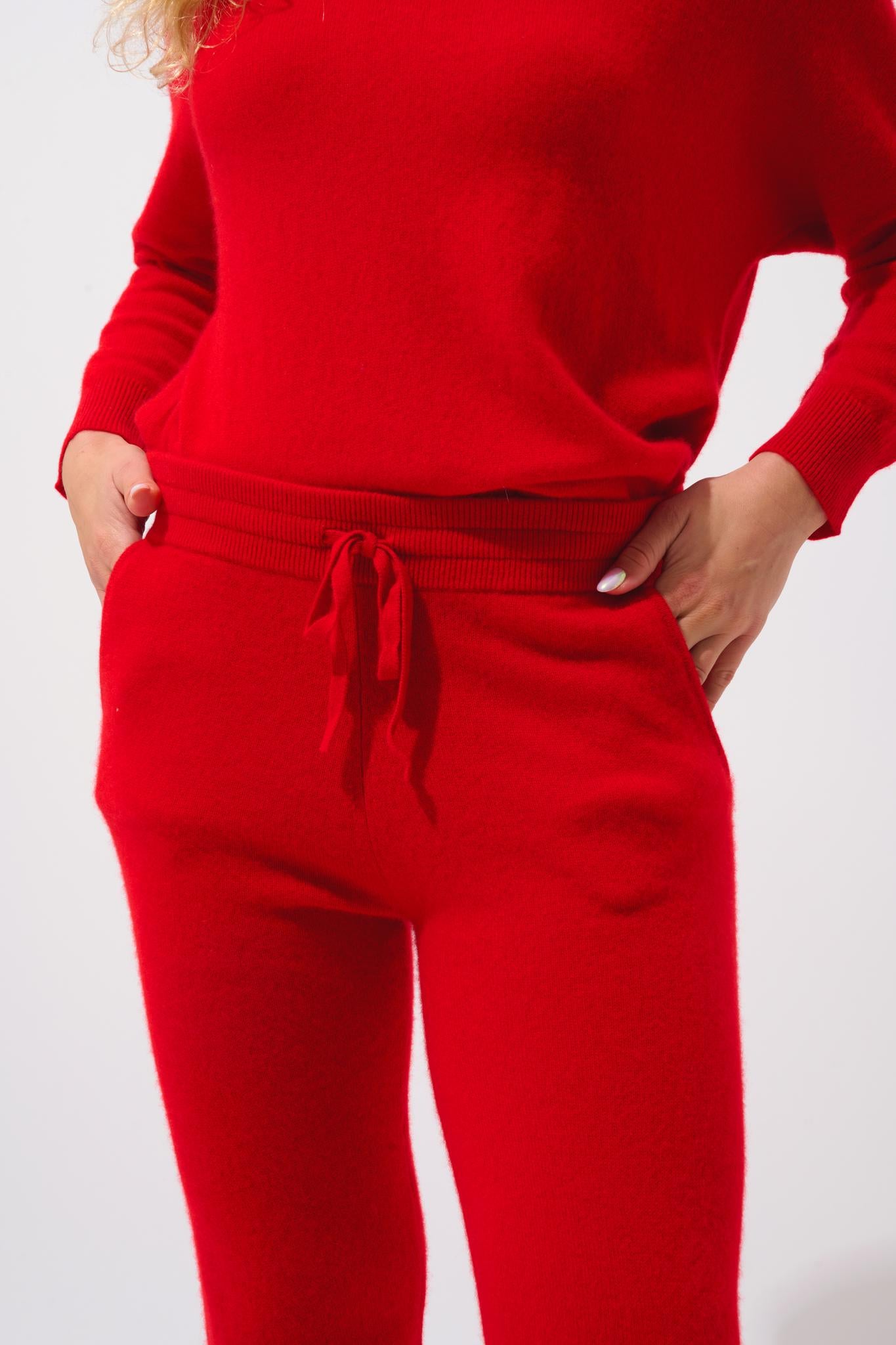 FERRAND red jogging suit 100% cashmere