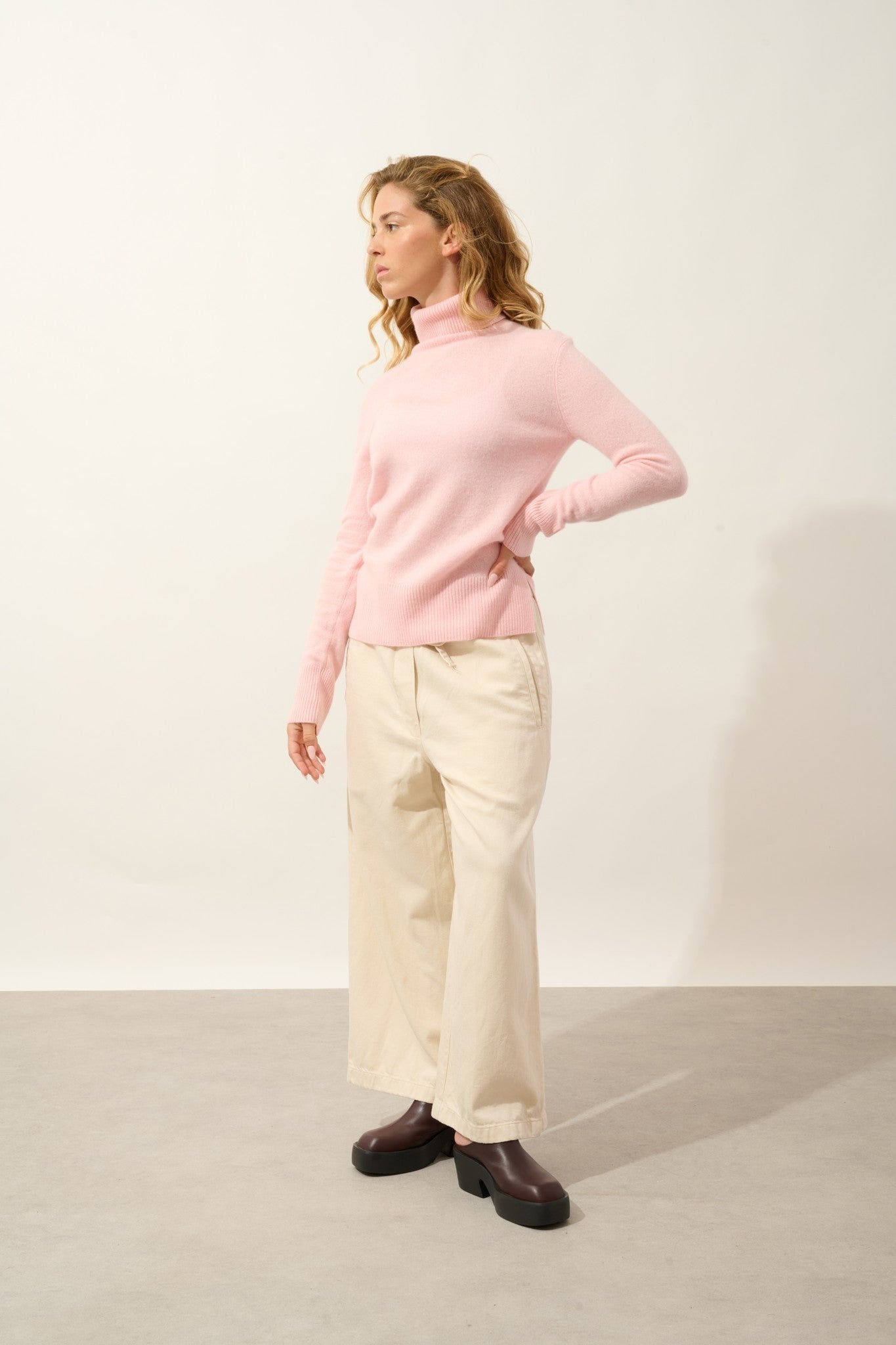 fornet pull col roulé ballerine 100% cachemire