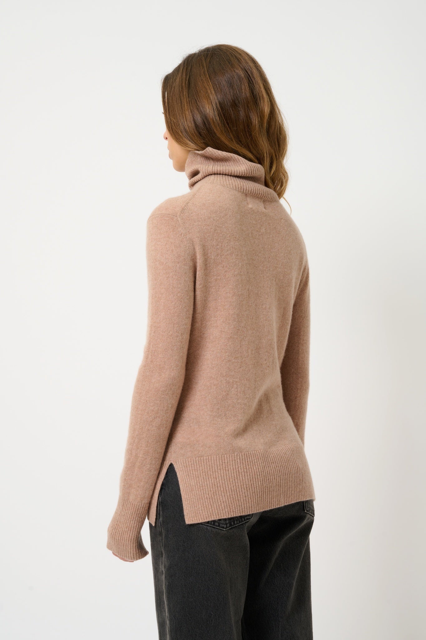 FORNET turtleneck sweater camel mottled 100% cashmere