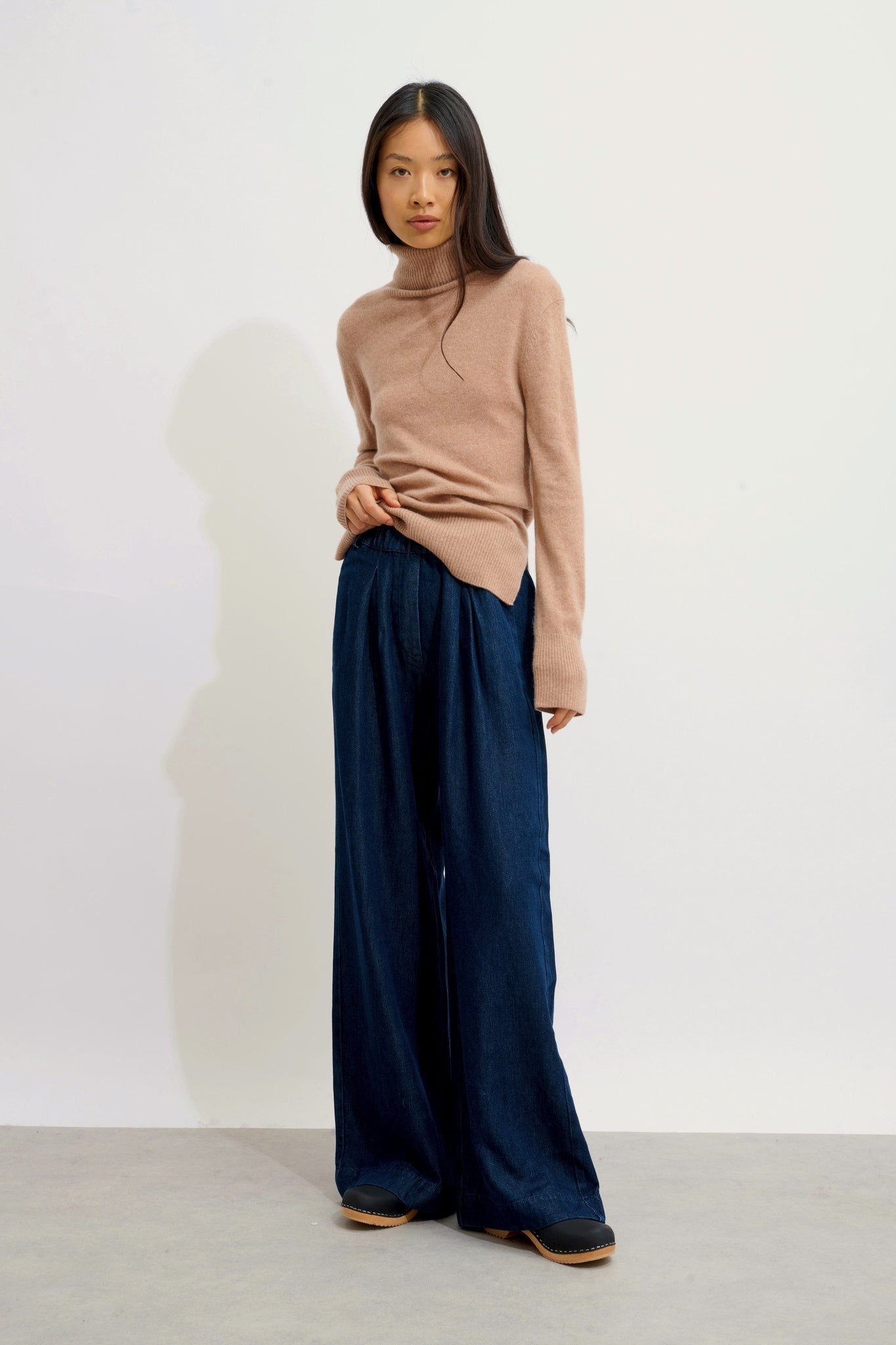 FORNET turtleneck sweater camel mottled 100% cashmere