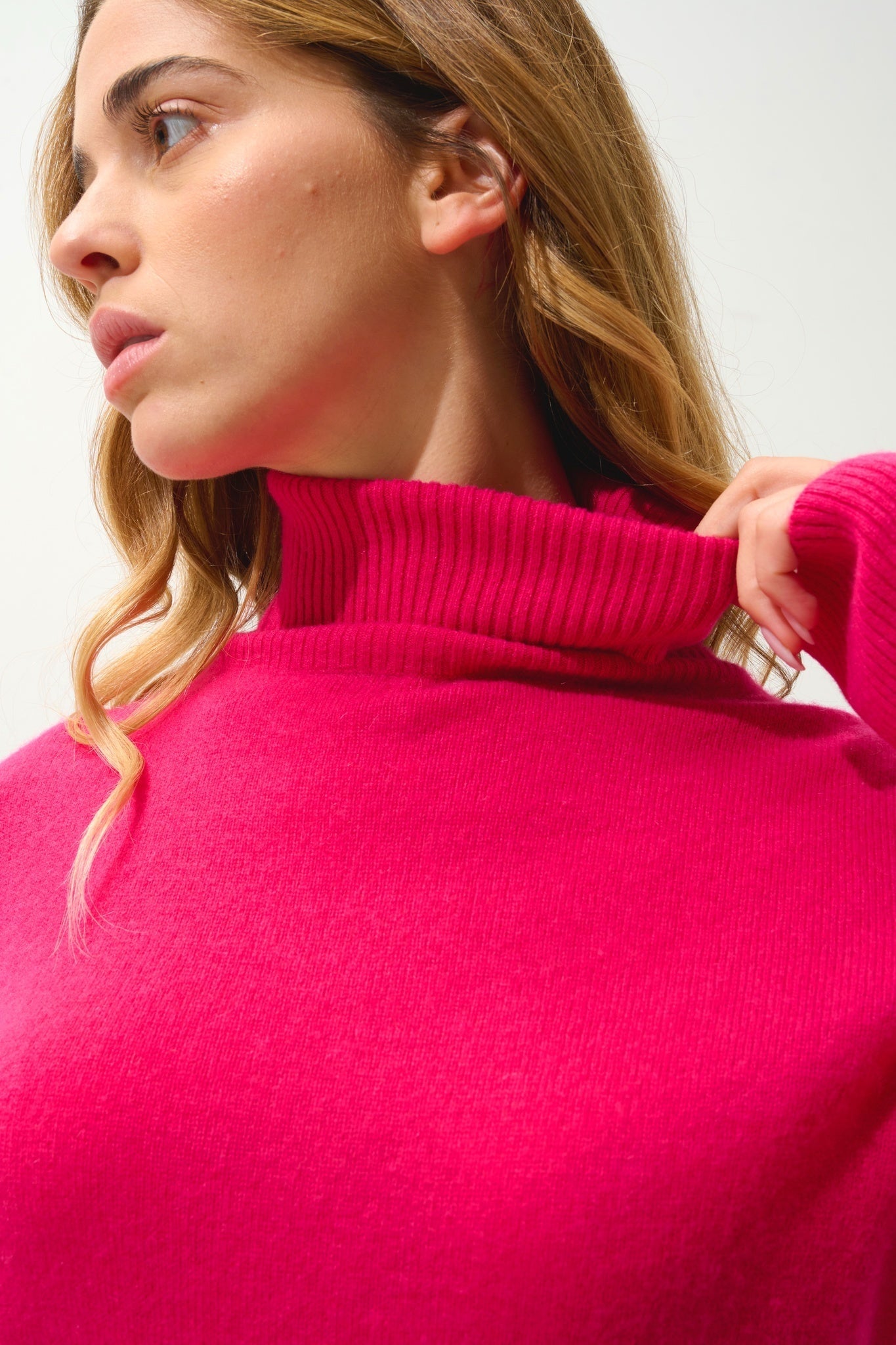 FORNET Rollkragenpullover fuchsia 100% Kaschmir