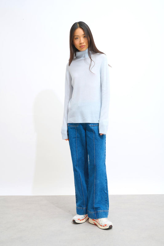 FORNET frosted turtleneck sweater 100% cashmere